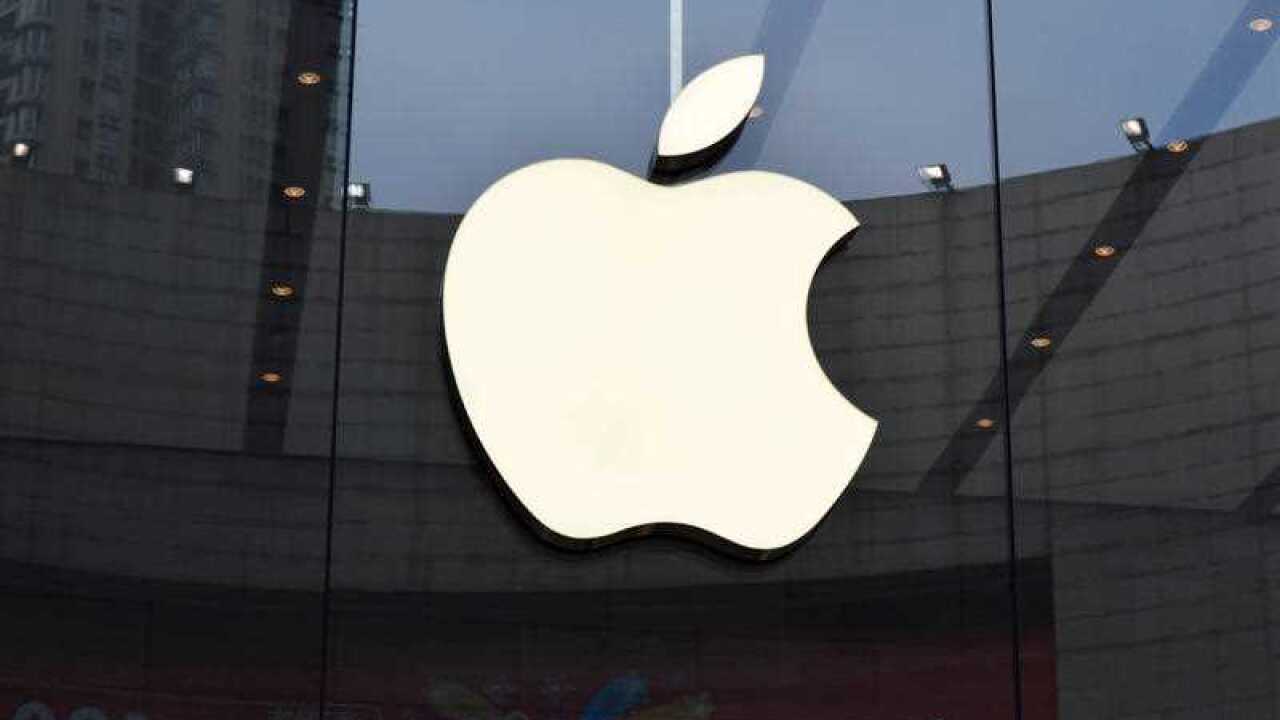 The logo of Apple Inc. is pictured at an Apple Store.