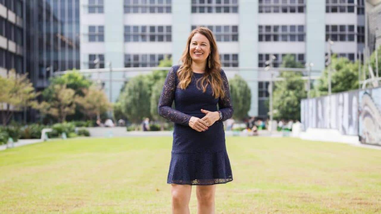 Distinguished Professor Larissa Behrendt standing outside.