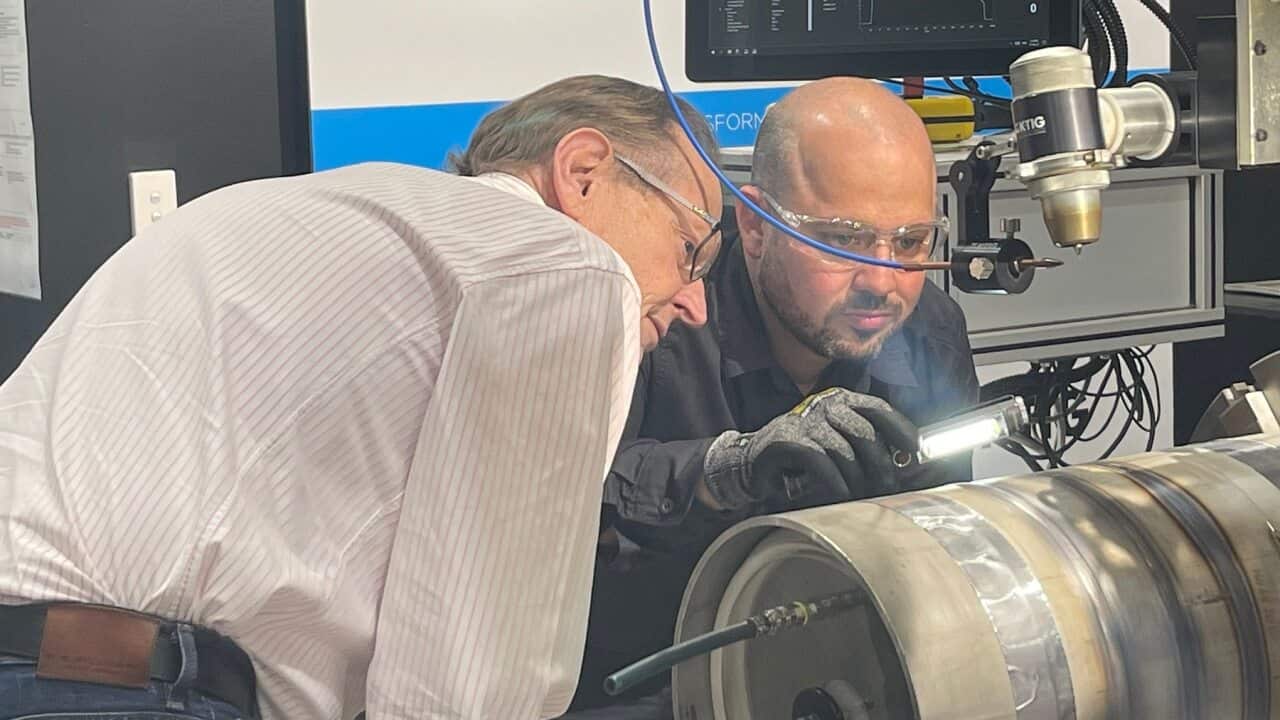 Adrian Smith,Managing Director at K-TIG with the company’s welding technology