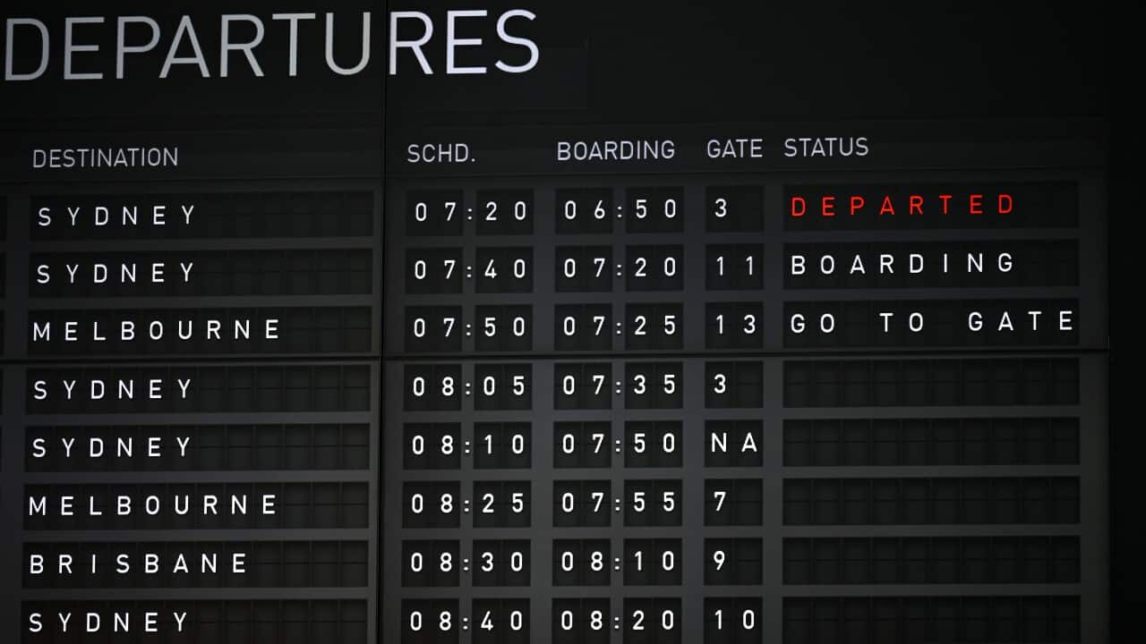 Departing flights