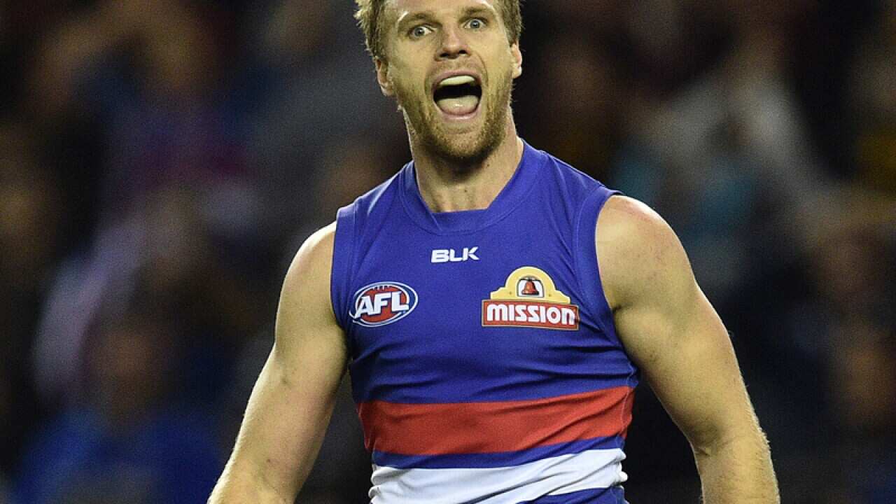 Jake Stringer of the Bulldogs