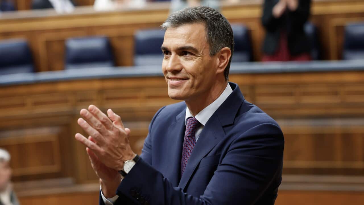 Spanish Prime Minister Pedro Sanchez attends a plenary session at the Parliament's Lower Chamber, in Madrid, Spain, 22 May 2024.