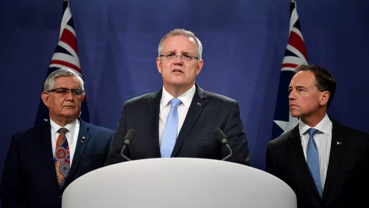 PM Scott Morrison is joined by Minister for Aged Care Ken Wyatt and Minister for Health Greg Hunt in announcing the royal commission.