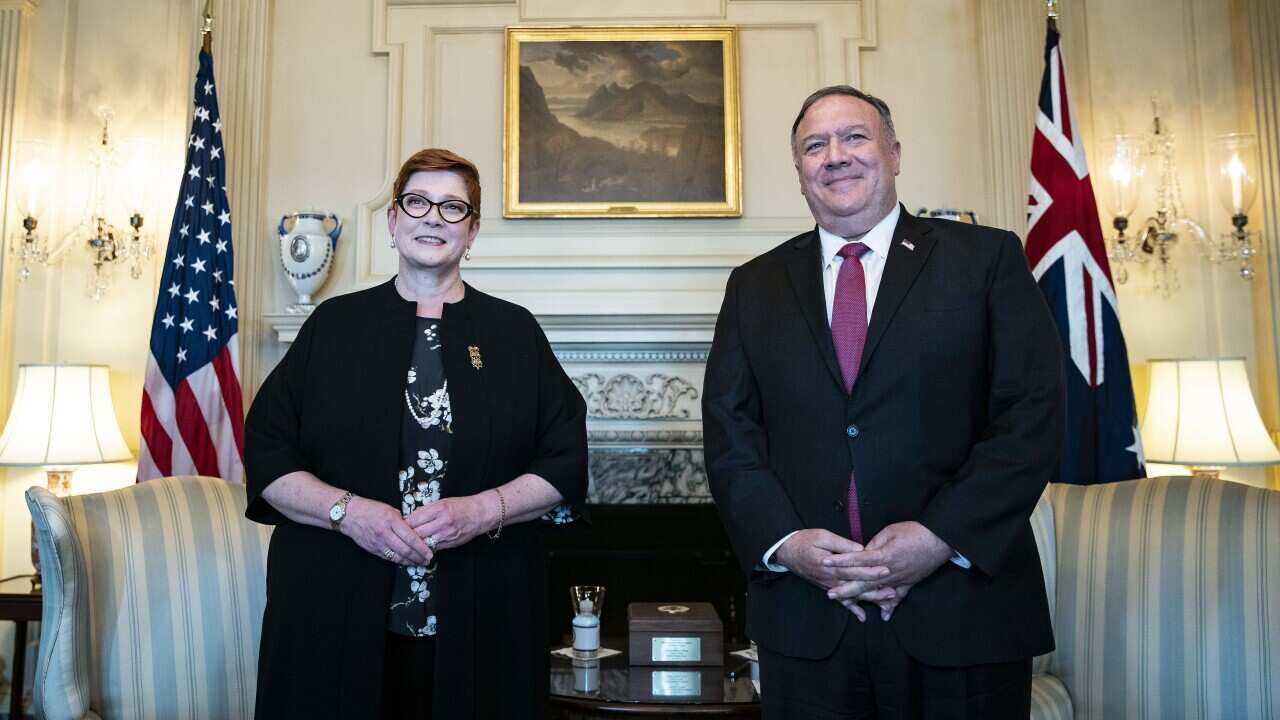 Secretary of State Mike Pompeo meets with Australia's Foreign Minister Marise Payne in Washington.