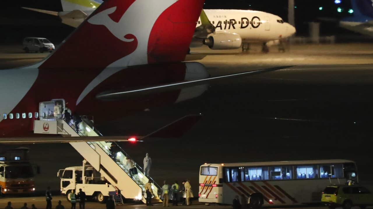 澳航撤僑包機已離開日本橫濱。