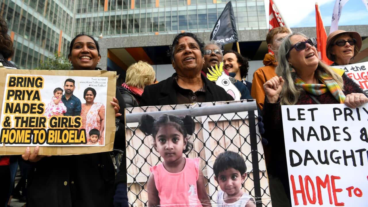 Supporters outside of the Federal Court in Melbourne