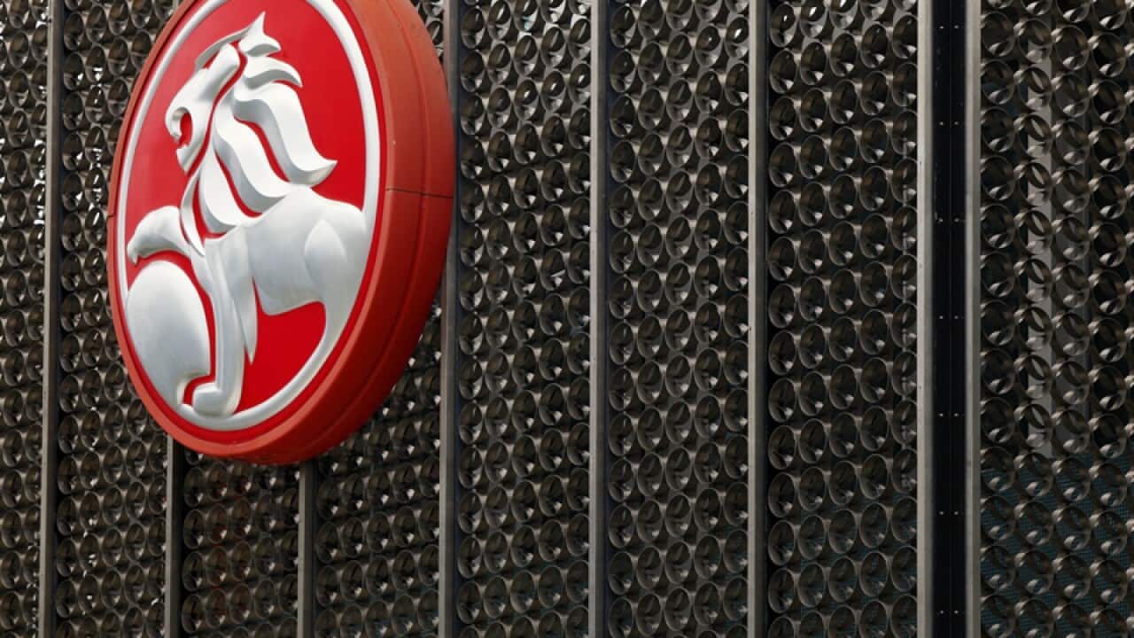 The Holden logo in the car maker's Adelaide plant