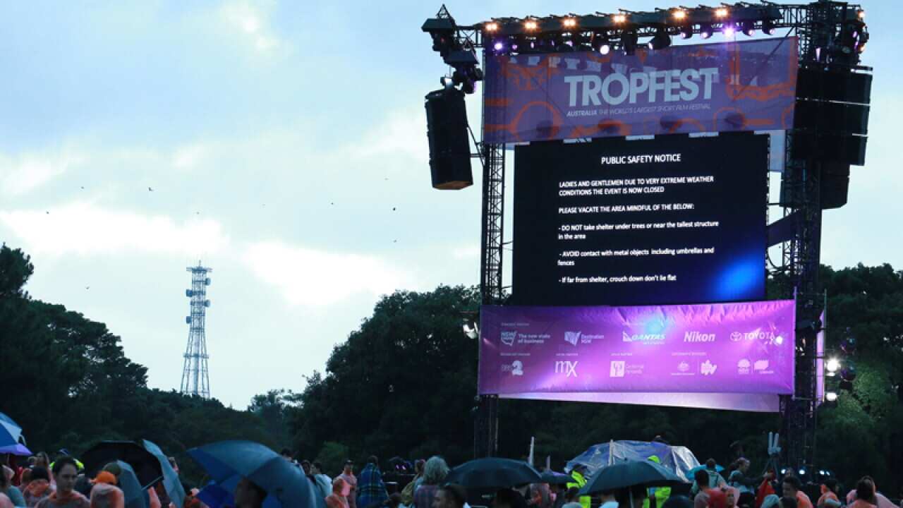 Tropfest closed due to severe weather