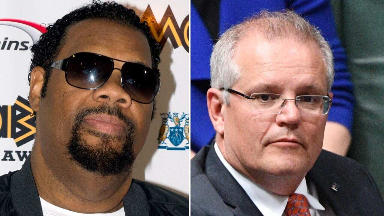 Fatman Scoop and Scott Morrison.