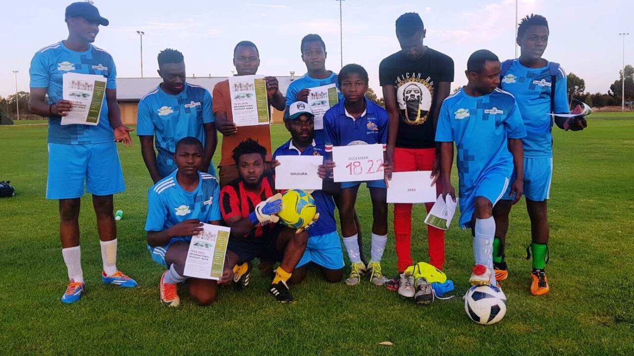 African Community soccer team in Mildura