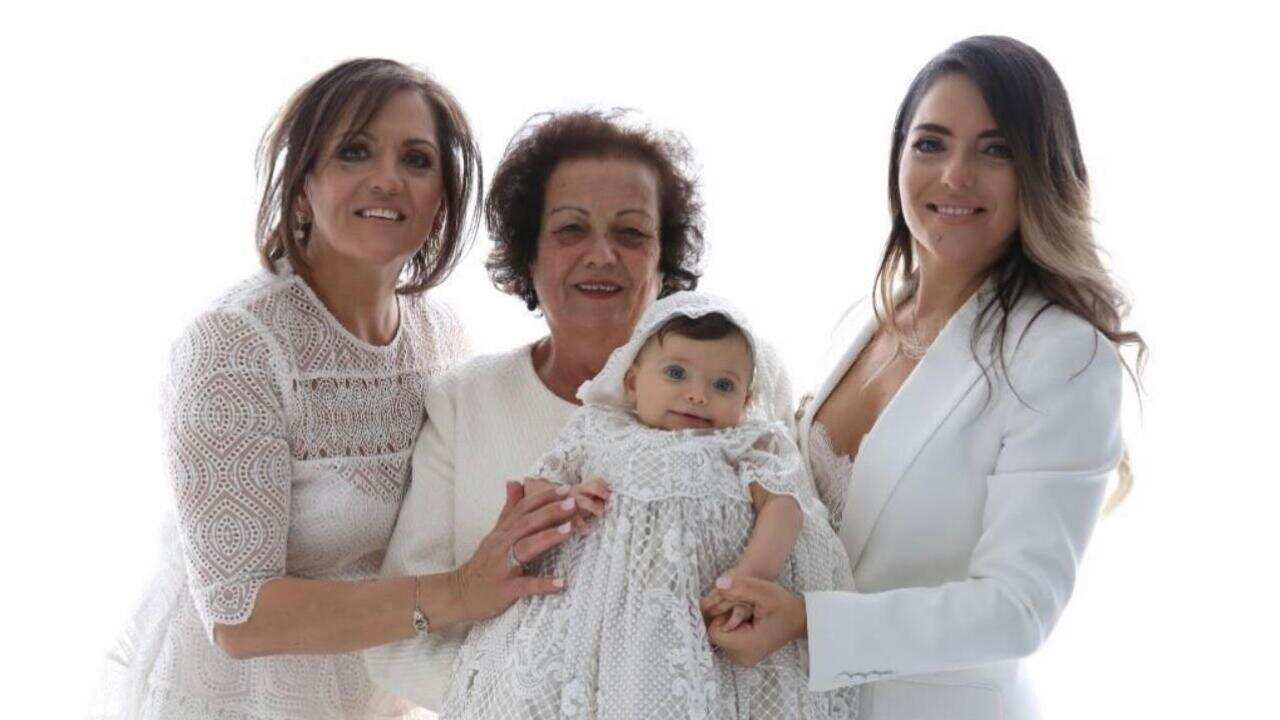 Antoinette Kairuz with her mother Mary Khattar, her daughter Natalie Abi-Khattar and her first born Elle Maree