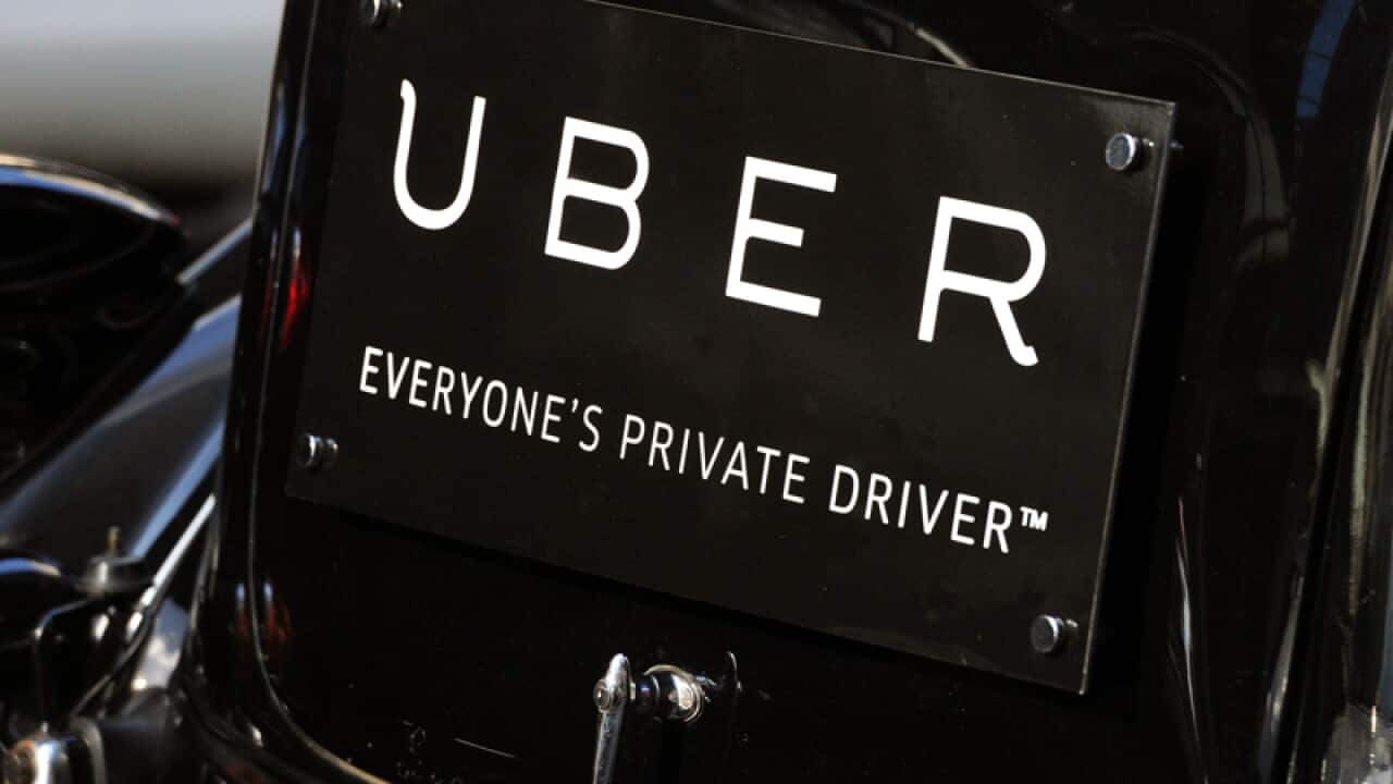 Uber signage.