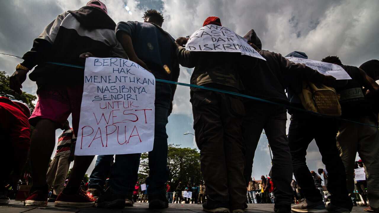 Papuan students held a demonstration at zero point kilometer in Yogyakarta, Indonesia supporting West Papua's call for independence.