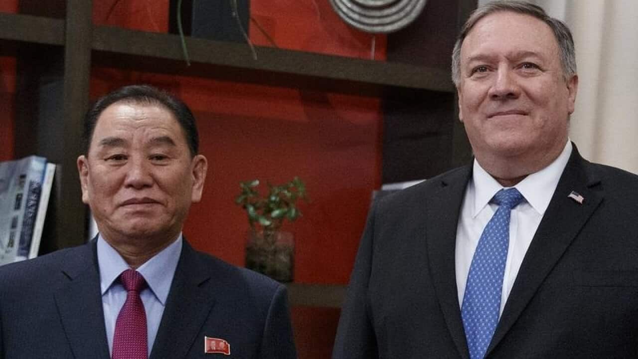 Mike Pompeo and Kim Yong Chol