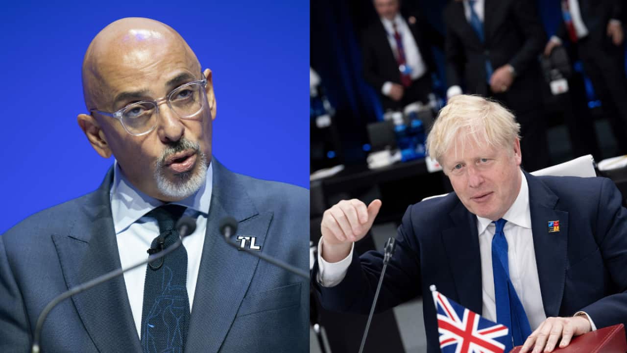 Nadhim Zahawi and Boris Johnson