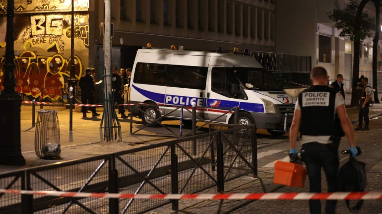 French police is on the scene where a man attacked and injured people in the streets of Paris in the 19th arrondissement on September 9, 2019