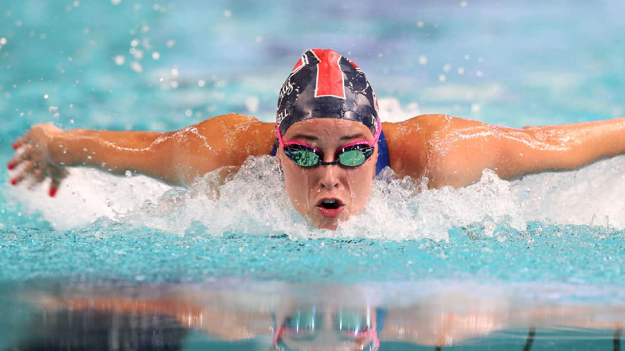 Brianna Throssell swims the women's 200M butterfly