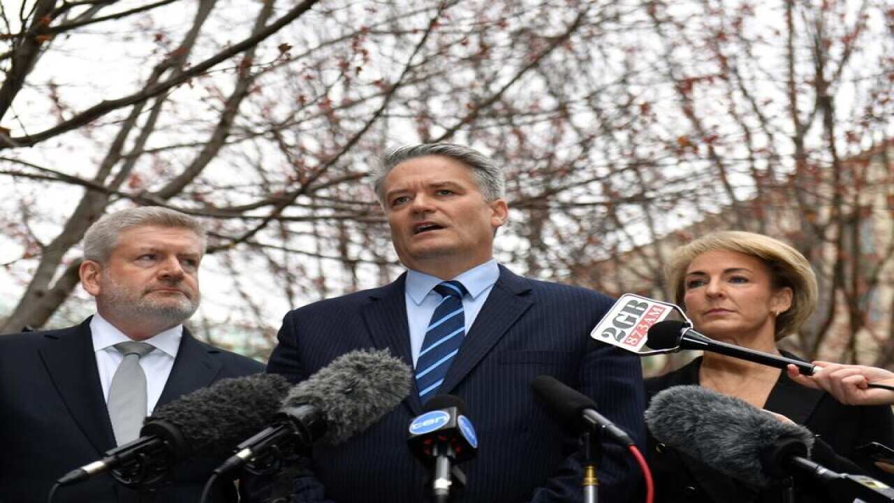 Michaelia Cash, Mathias Cormann and Mitch Fifield.