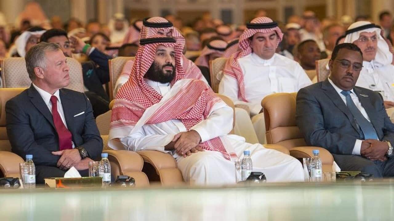 Saudi Crown Prince Mohammad bin Salman at the conference
