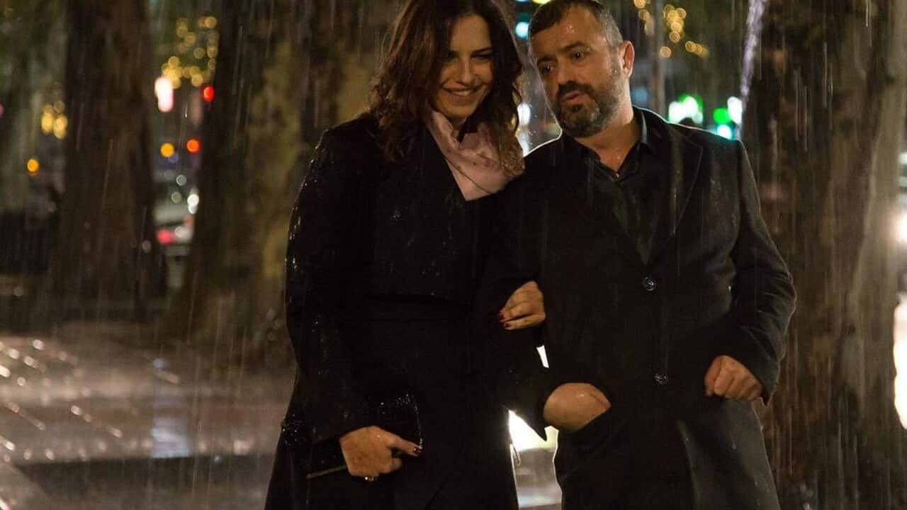 Actors in rain