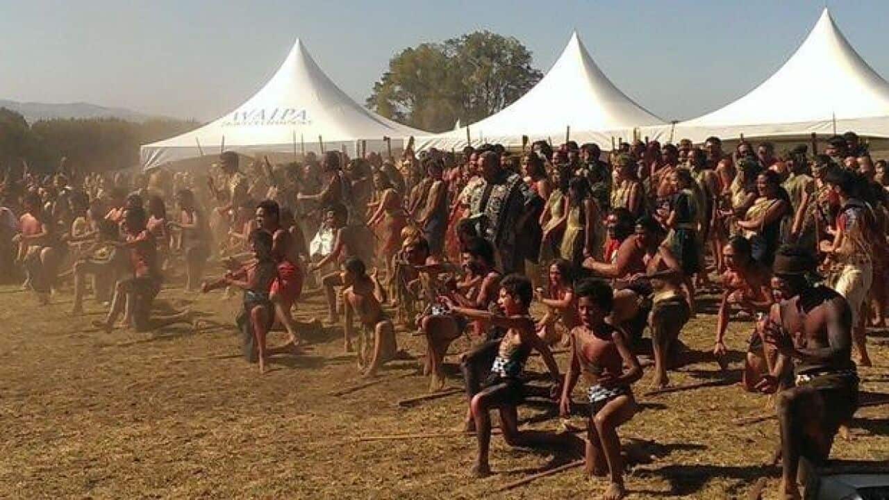 A powhiri last year marking the 150th anniversary of the Battle of Orakau at the site of the battle - RNZ