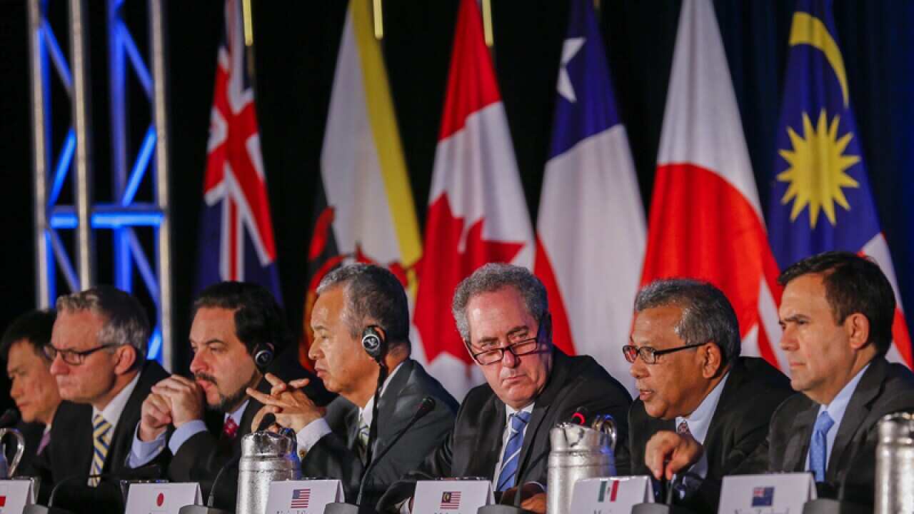 Trade Ministers during the Trans-Pacific Partnership meeting