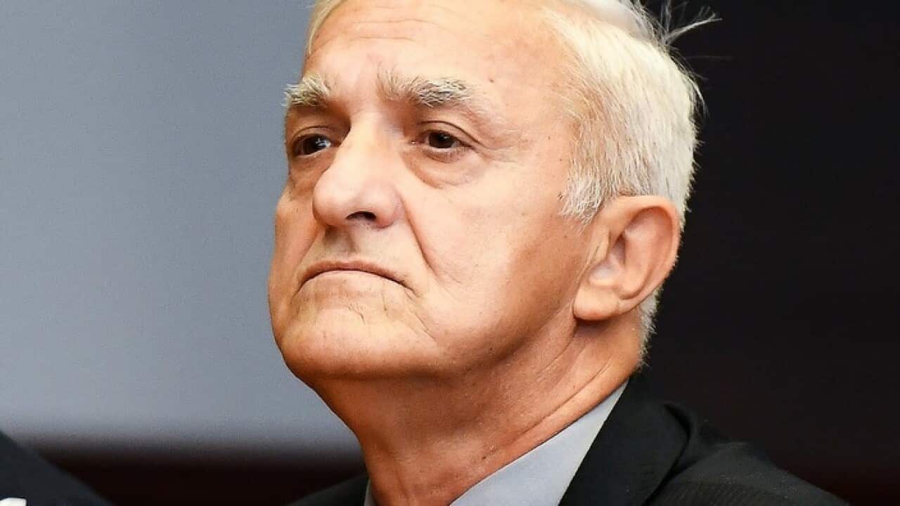 Dragan Vasiljkovic listenING to his judgement