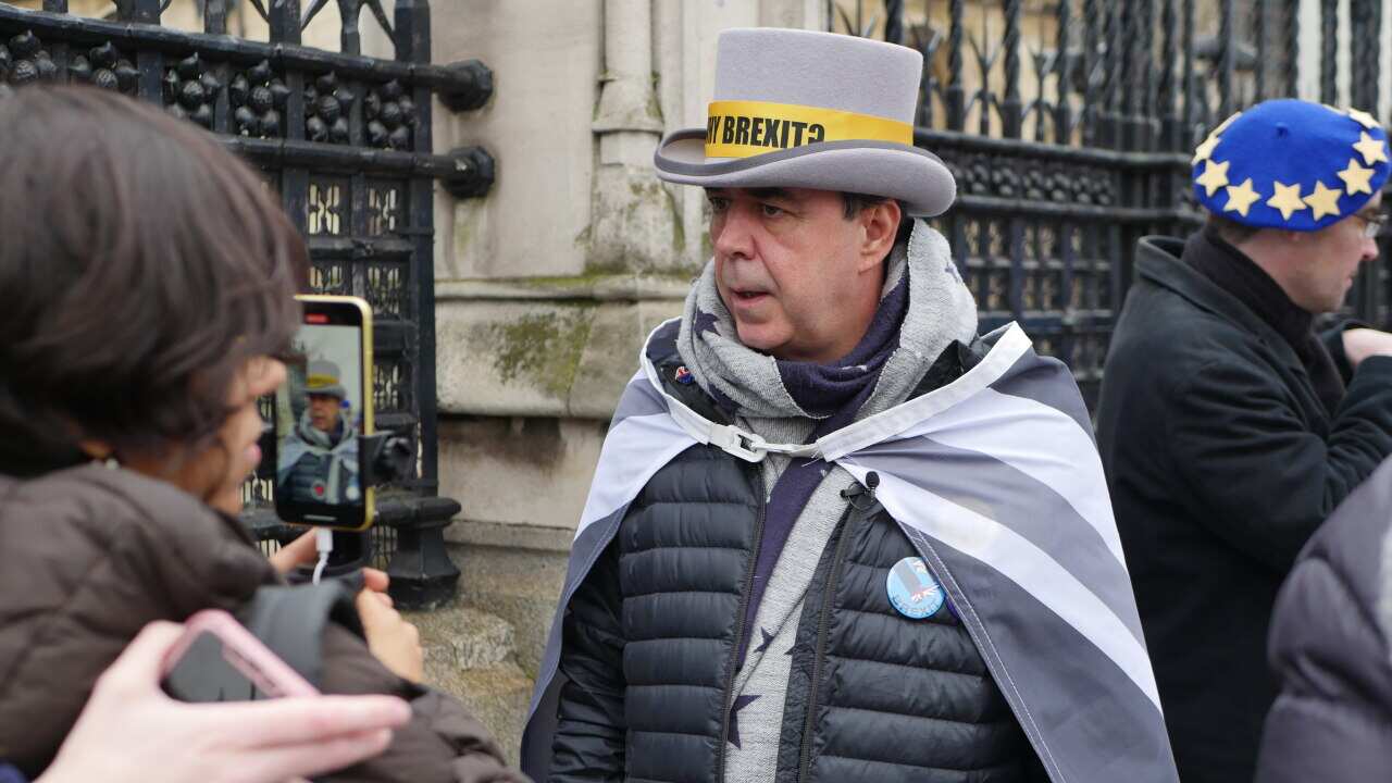 Steve Bray has made daily protests against Brexit.