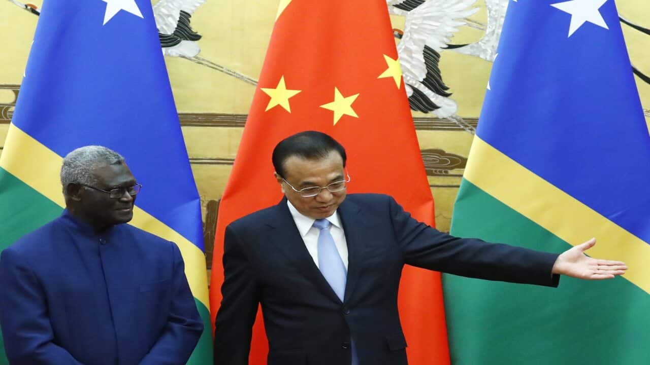 Solomon Islands Prime Minister and Chinese Premier