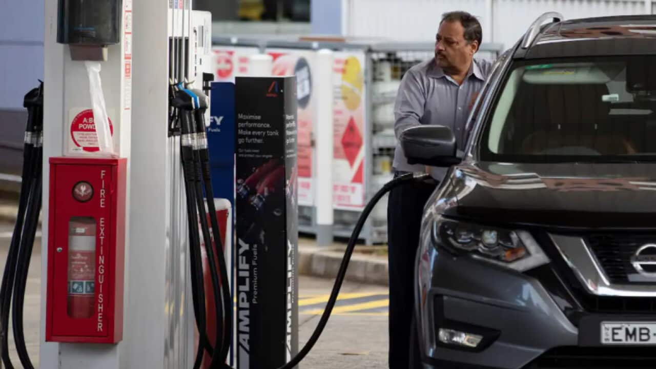 A man fills up his car at a petrol station in Sydney, Australia as fuel hits record prices in many areas across the country - Xinhua News Agency - GettyImages