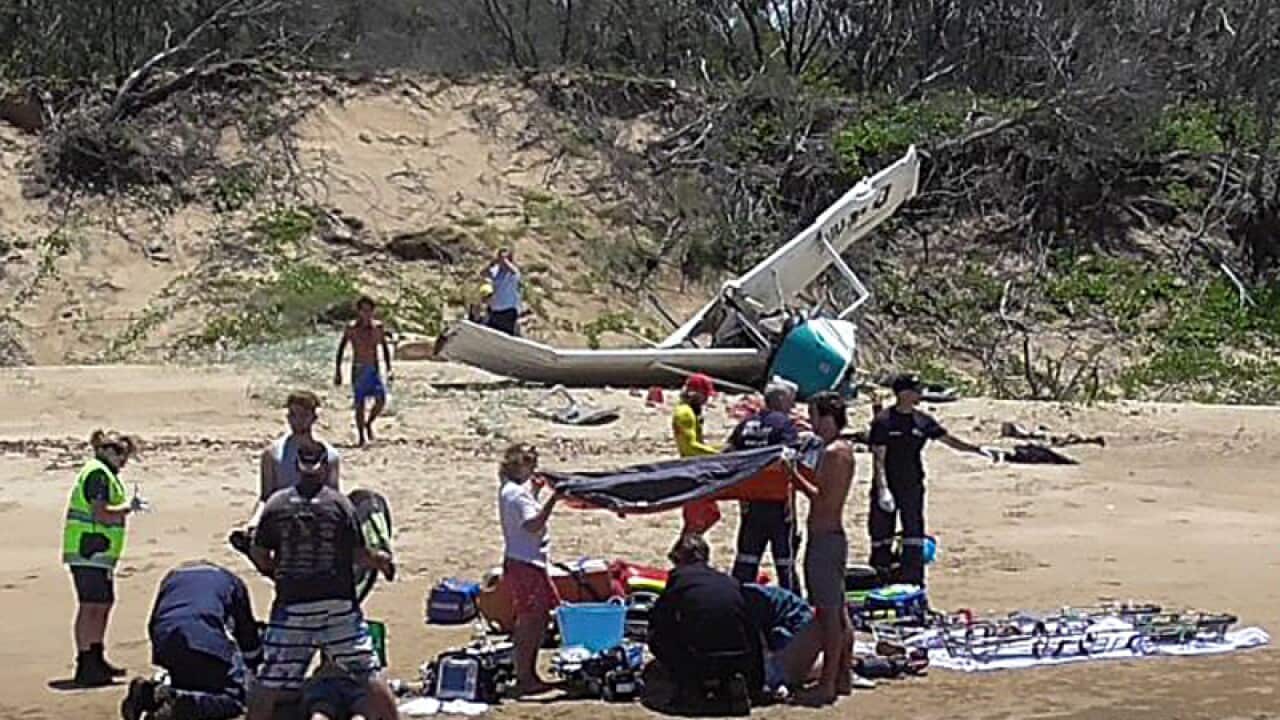 A light plane crash on Middle Island