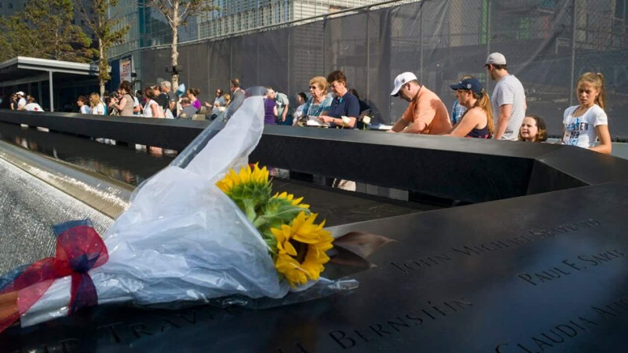 Families of victims have gathered to mark the anniversary of the September 11 terror attacks. (AAP)