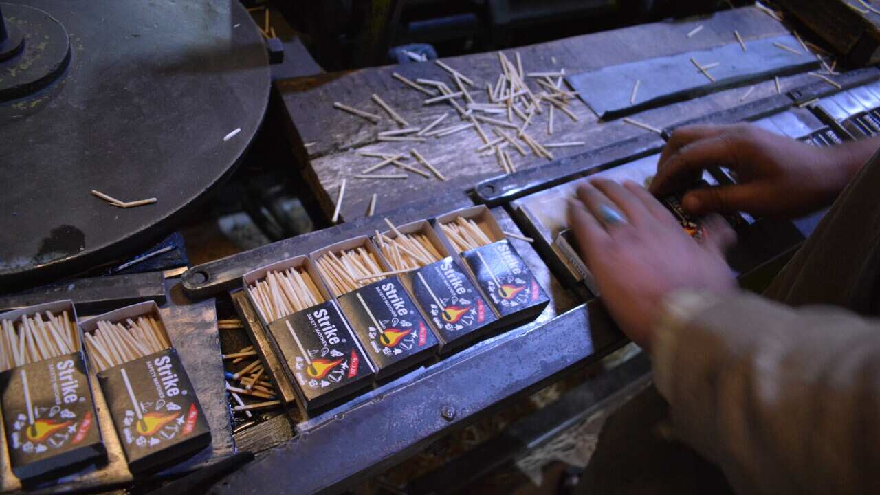 Factory worker in Peshawar, Pakistan.