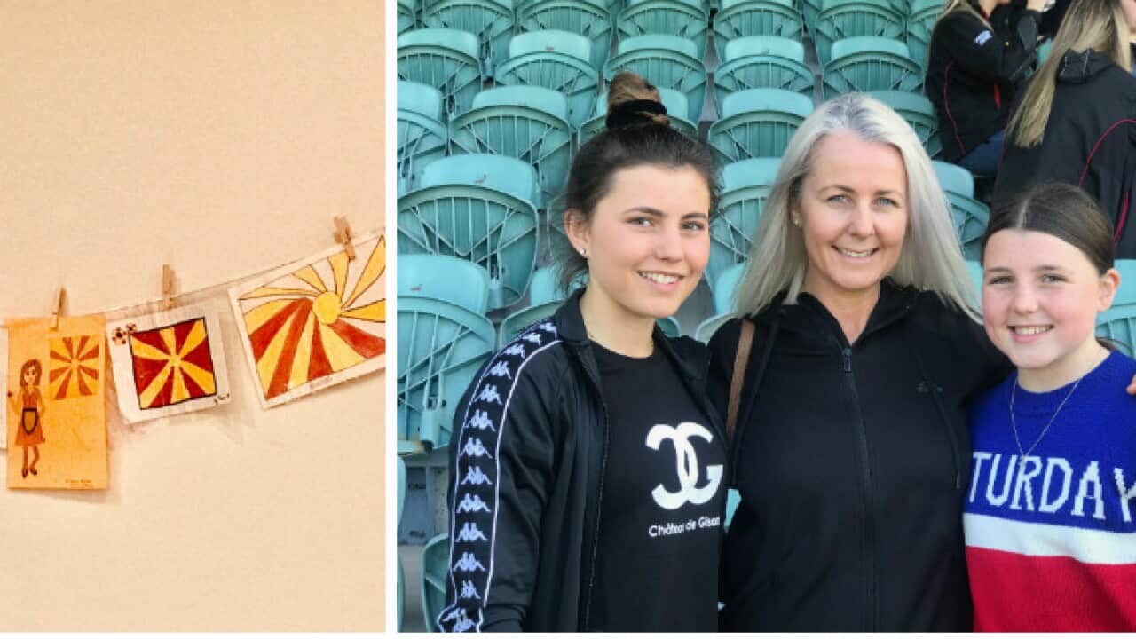 Kimberley Petreski with daughters Sienna and Jasmina