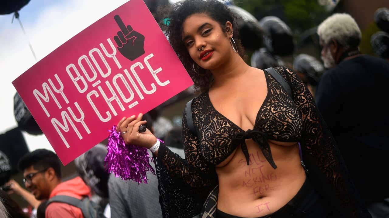 A participant attends the 3rd Annual Amber Rose SlutWalk on October 1, 2017 in Los Angeles, California.