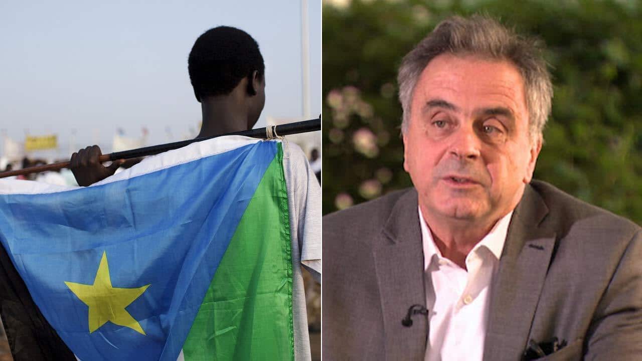 Francois Stamm, right, is the former head of the Red Cross in South Sudan.