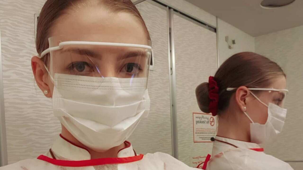 Russian flight attendant Kseniya Golovko