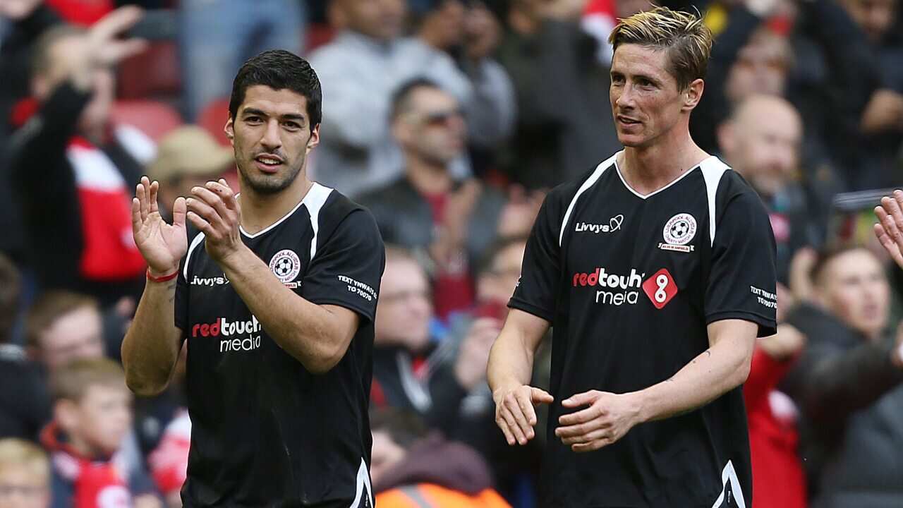 Luis Suarez and Fernando Torres