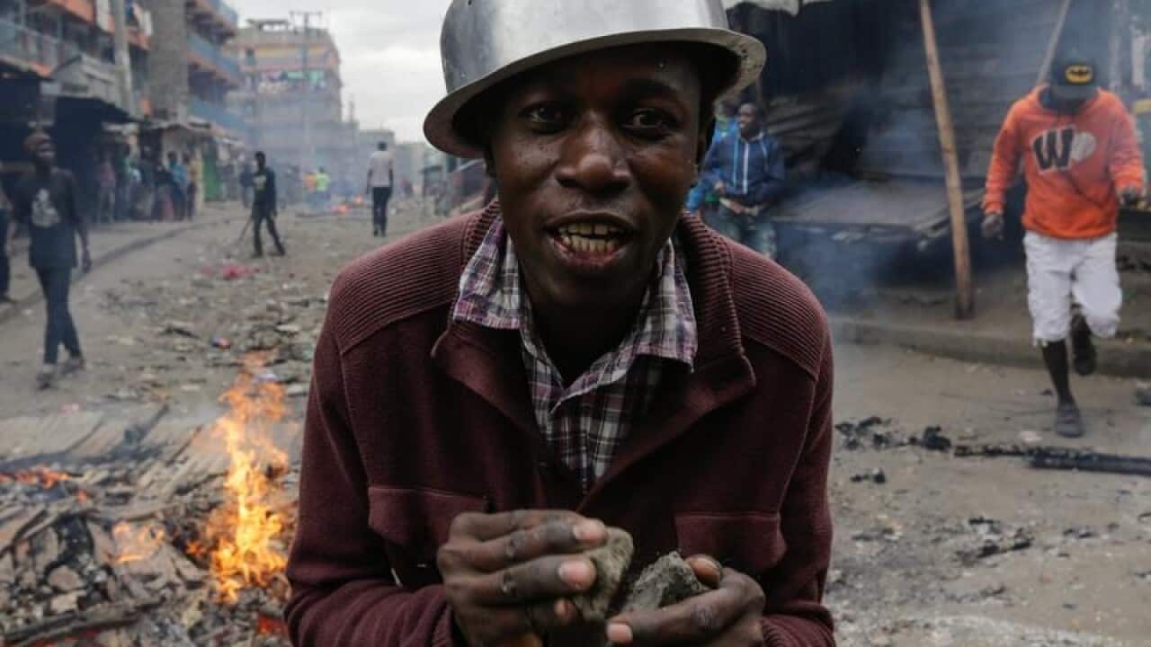 Kenyan protestor