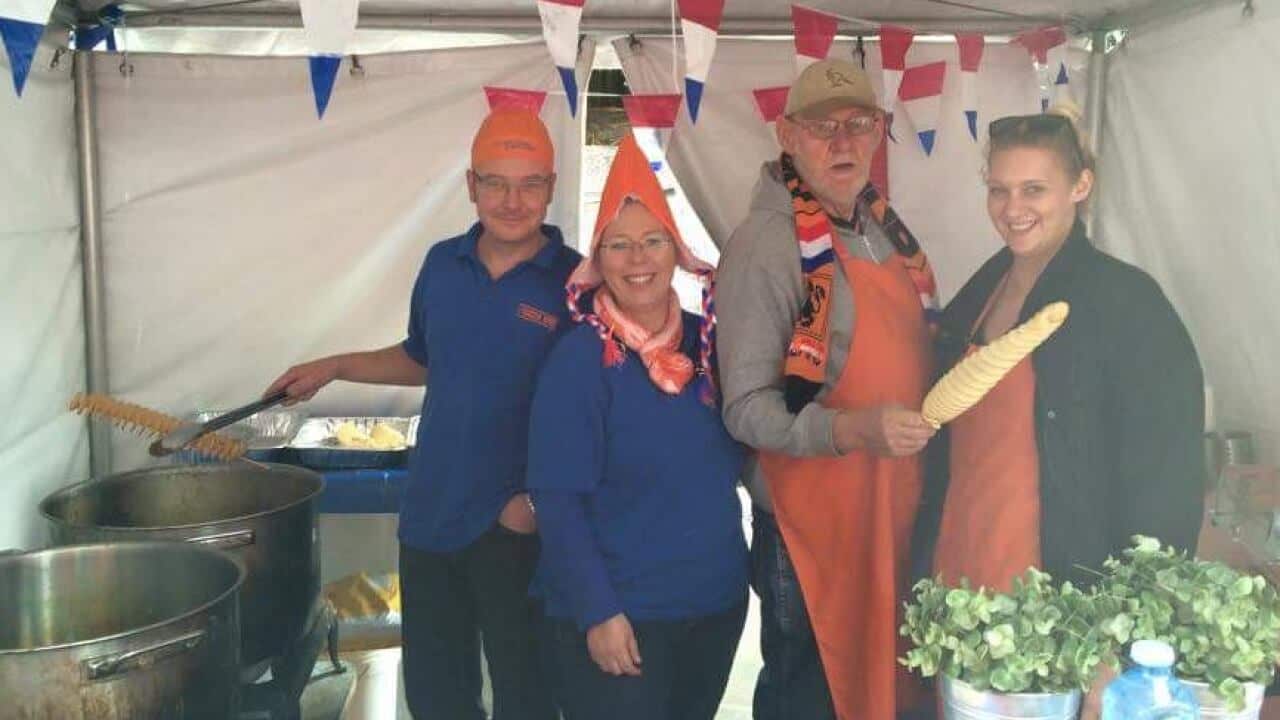 Linda Beukema en haar man Sander in het blauw