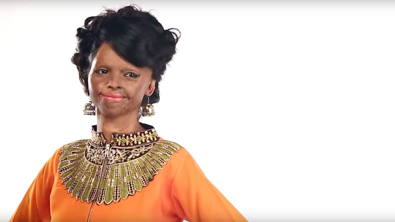 Acid attack survivor new face of Indian fashion brand | SBS News
