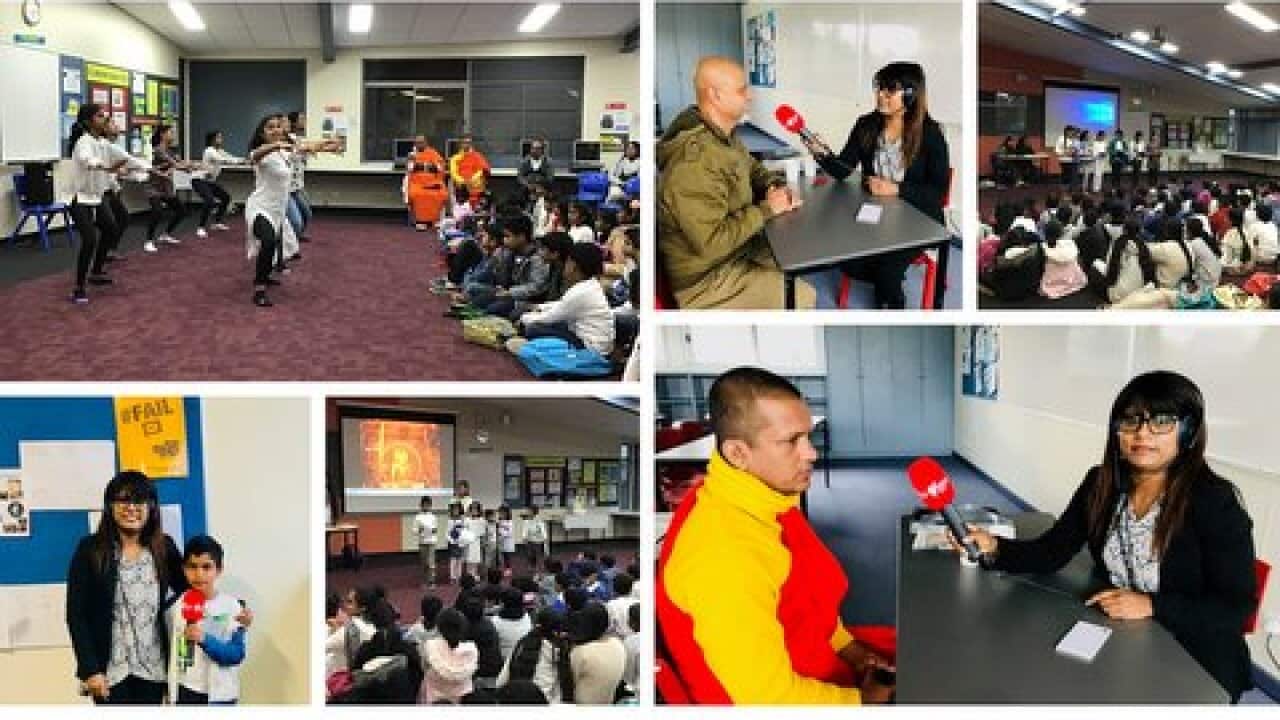 SBS Sinhalese radio visited St Albans Sinhala language school VIC - Australia