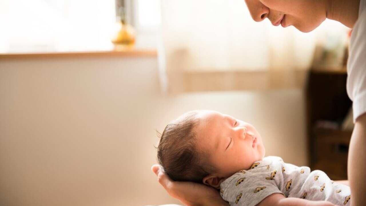 A Baby and Father.