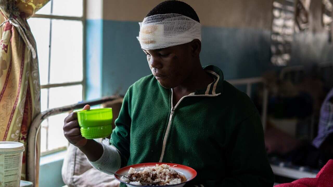 A girl who survived the cyclone.