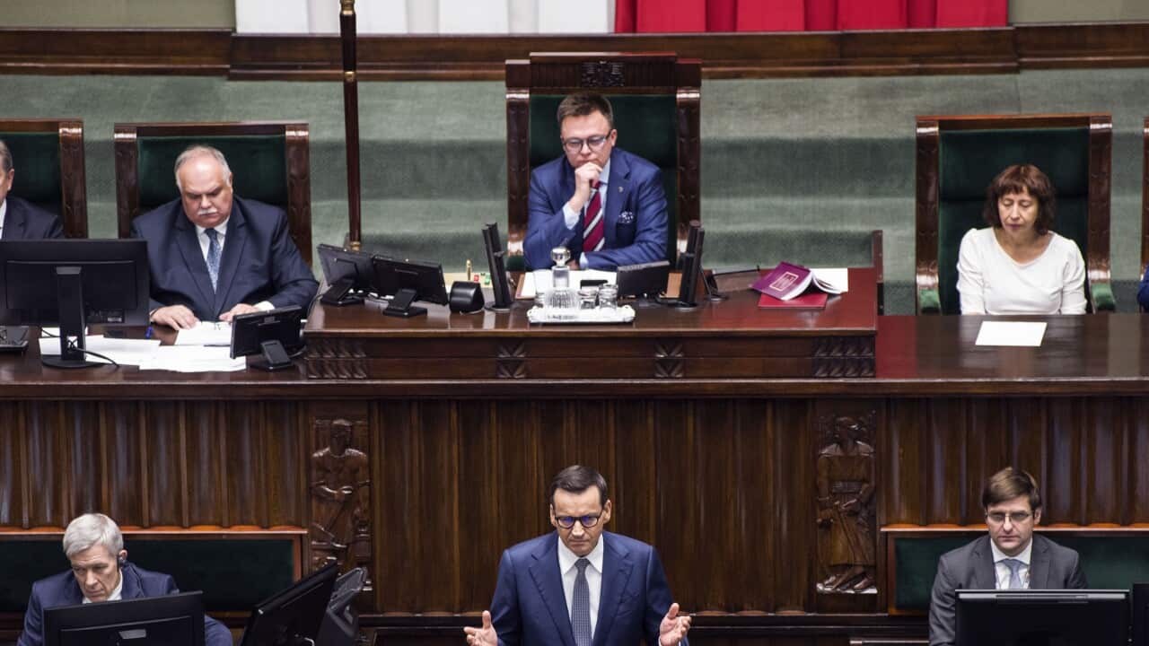 Session of the lower house of parliament in Warsaw, Poland - 28 Nov 2023