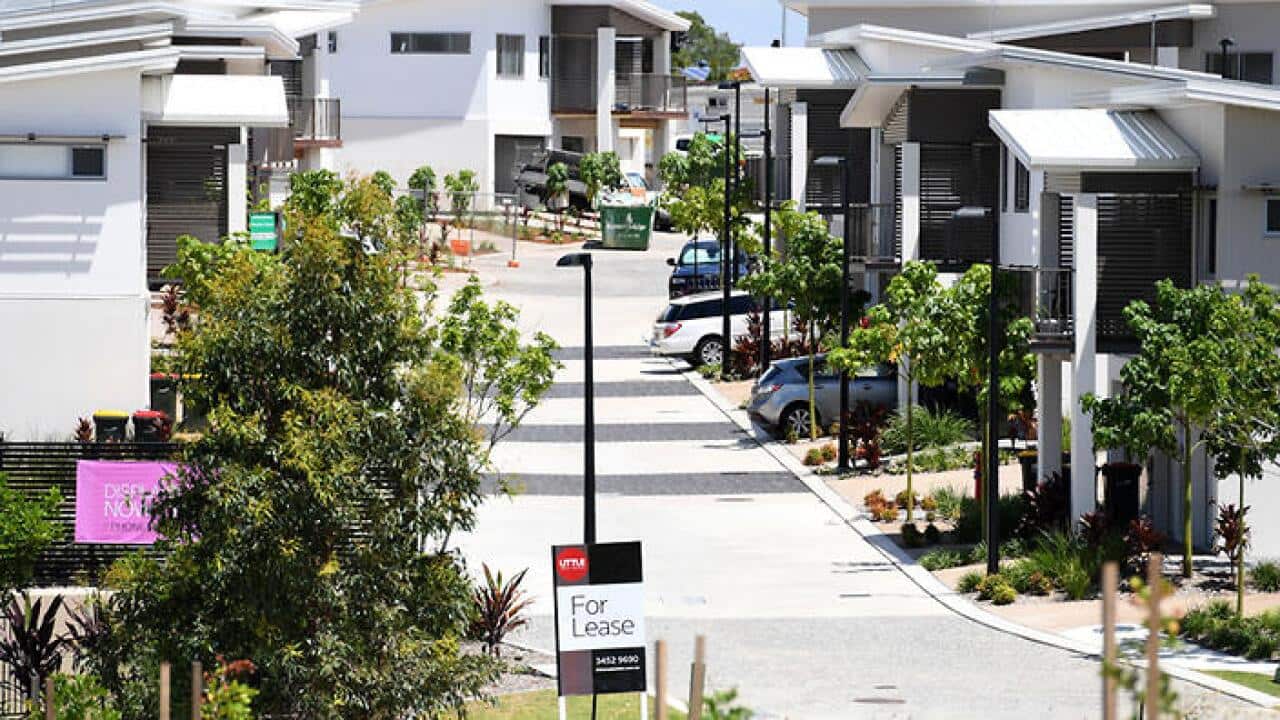 New homes construction is seen in Mango Hill, north of Brisbane, Thursday, March 2, 2017. Approvals for the construction of new homes rose 1.8 per cent in January, beating market expectations of a 0.3 per cent fall. (AAP Image/Dan Peled) NO ARCHIVING