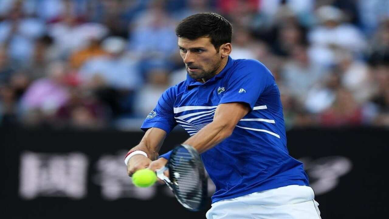 Novak Djokovic of Serbia.