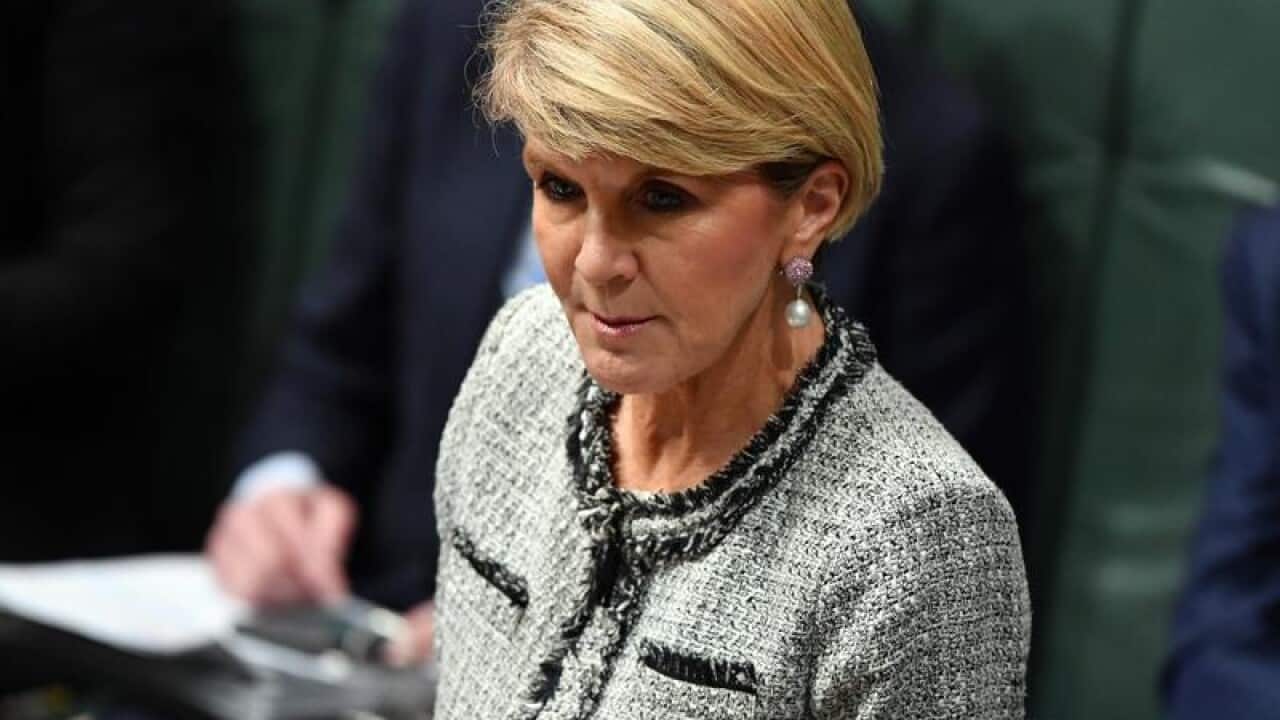 Minister for Foreign Affairs Julie Bishop.