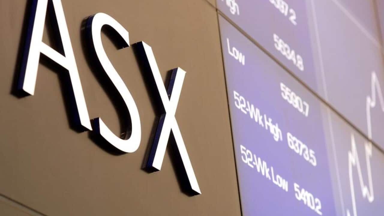 ASX trading board in Sydney.