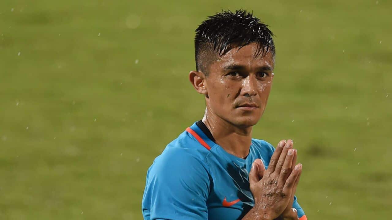 India's captain Sunil Chhetri